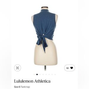 Lululemon Athletica Navy Tie-Back Tank Top